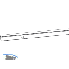 GU-966 F�hrungsschiene oben P1225, Aluminium silber eloxiert, L=3460 mm