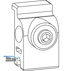GU-966/200 St�tzbock f�r 10 mm Verbindungsstange, Kunststoff silber