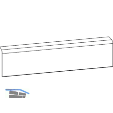 GU-966/200 Abdeckschiene unten P1602 wei� RAL 9016 L=1935 mm