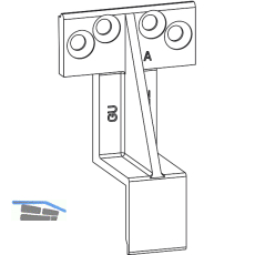 GU-966 Halter f�r Abdeckschiene unten P1602/P1607, Kunststoff schwarz