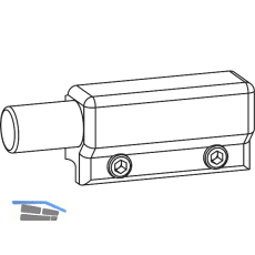 GU-966/150 Federpuffer, Aluminium silberf�rbig