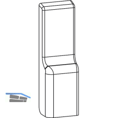 GU-966/150 Abdeckkappe f�r Laufwagen links, Kunststoff wei� RAL 9016