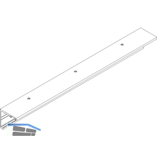 DORMA-Glas Muto 80 Laufschiene auf Ma� Deckenmontage Aluminium silber eloxiert