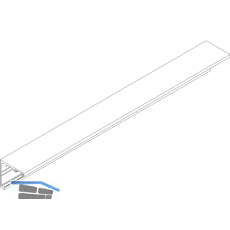DORMA-Glas Muto 80 Laufschiene auf Ma� Wandmontage Aluminium silber eloxiert