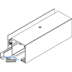 DORMA-Glas Muto 80/150 F�llprofil auf Ma� Edelstahl-Effekt
