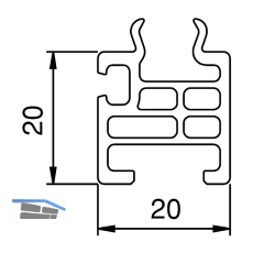 Altbau-Ausgleichsprofil EIFEL T, grau