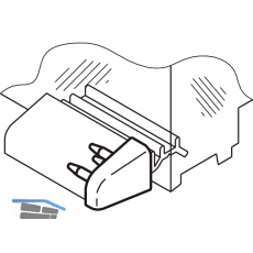 Endkappe zu Wetterschenkel, Kunststoff grau RAL 7004