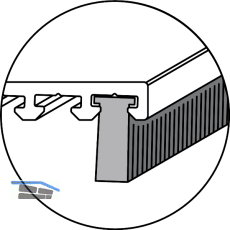B�rstendichtung EIFEL PB 48, H�he 10 mm, Kunststoff grau