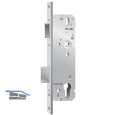 KFV Rohrrahmenschloss 49PZW, DM 45 mm, Entfernung 92 mm, Stulp 16 mm, verzinkt