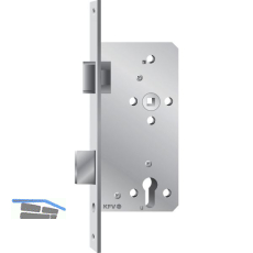 KFV Einstemmschloss (nach DIN) 154 1/2 PZW, links, DM80, eckig, altsilberfarbig