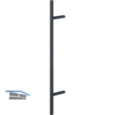 HOPPE T�rgriff E5012 - 1000/700 mm, Edelstahl schwarz matt