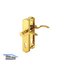 SH-Dr�ckergarnitur M�NCHEN auf Schild PZ88, links, 77-82, ohne Kzs., Messing PVD