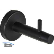 Wandt�rpuffer mit Haken, L�nge 82 mm, Stahl schwarz matt