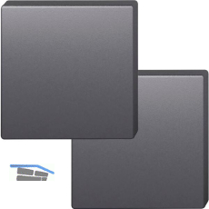 FSB Blindrosette quadratisch 12 1704 00000 ASL, Aluminium schwarz matt