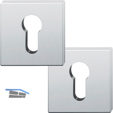FSB Zylinderrosette quadratisch 12 1704 00010 ASL, Edelstahl matt
