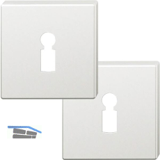 FSB Buntbartrosette quadratisch 12 1704 00002 ASL, Aluminium silber eloxiert