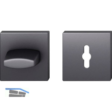 FSB WC Rosette 12 1704 00088 ASL, R/8 mm, ohne Schauscheibe, Aluminium schwarz