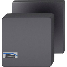 FSB T�rknopf 23 0811 03500, 50 x 50 mm, Aluminium schwarz matt