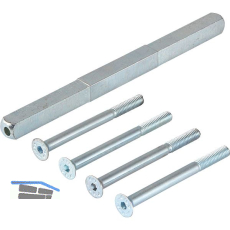 Dr�ckerstiftset - Vierkantstift 8/8,5/8 abgesetzt 130 mm, Stahl verzinkt