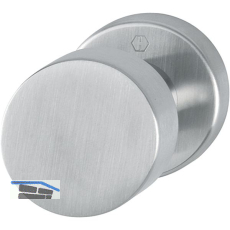 HOPPE T�rknopf Flachform - auf Rosette, � 52 fest, Wechselstift, Edelstahl matt