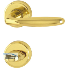 HOPPE Dr�ckergarnitur ROISSY - auf Rosette WC, Messing poliert lackiert