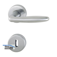 HOPPE Dr�ckergarnitur ROISSY - auf Rosette BB, Messing satiniert/verchromt matt