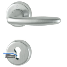 HOPPE Dr�ckergarnitur ROISSY - auf Rosette PZ, Messing satiniert/verchromt matt