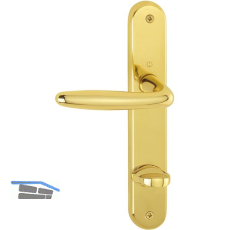 HOPPE Dr�ckergarnitur ROISSY - auf Schild WC 90, links, Messing poliert