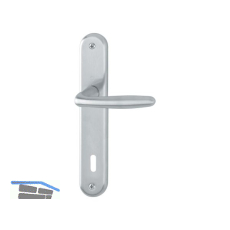 HOPPE Dr�ckergarnitur ROISSY - auf Schild BB 90, 35 - 54, Messing verchromt matt