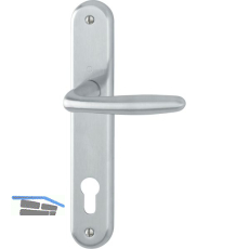 HOPPE Dr�ckergarnitur ROISSY - auf Schild PZ 88, 35 - 54, Messing verchromt matt