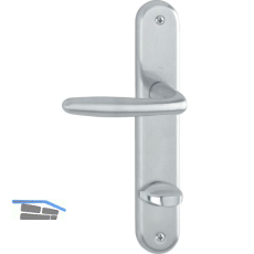 HOPPE Dr�ckergarnitur ROISSY - auf Schild WC 90, Links, Messing verchromt matt