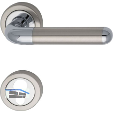 MARCHESI Dr�ckergarnitur ZEUS - auf Rosette PZ, verchromt/Edelstahl matt