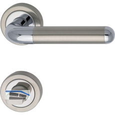 MARCHESI Dr�ckergarnitur ZEUS - auf Rosette WC, verchromt/Edelstahl matt