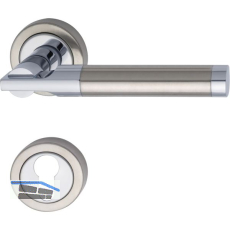 MARCHESI Dr�ckergarnitur THOR - auf Rosette PZ, verchromt/Edelstahl matt