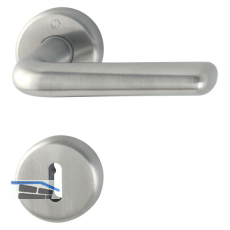 HOPPE Dr�ckergarnitur HELSINGBORG - auf Rosette BB, 37 - 42, Edelstahl matt