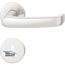 FSB Dr�ckergarnitur 12 1045 ASL auf Rosette BB, Aluminium silber eloxiert