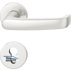 FSB Dr�ckergarnitur 12 1045 ASL auf Rosette PZ, Aluminium silber eloxiert