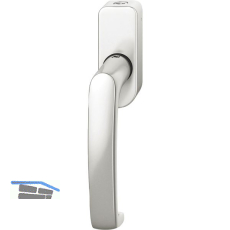 FSB Fenstergriff 34 1045 abschlie�bar ovale Rosette, Aluminium silber eloxiert