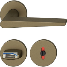 FSB Dr�ckergarnitur 12 1005 ASL auf Rosette WC, Aluminium mittelbronzefarbig