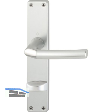 Dr�ckergarnitur BIRMINGHAM - auf Schild WC 90, 37 - 42, silber eloxiert