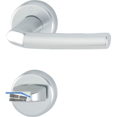 Dr�ckergarnitur BIRMINGHAM - auf Rosette WC, 37 - 42 - silber eloxiert