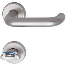 Dr�ckergarnitur WG 1700L - auf Rosette WC, 38 - 43, silber eloxiert