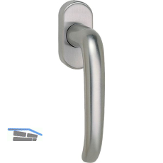 MARCHESI Fenstergriff BR�NN, VK 7 x 35 mm, Edelstahl matt