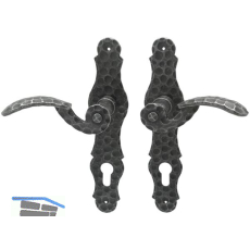 HALC� Dr�ckergarnitur SILL - auf Schild PZ 88 , verzinkt schwarz passiviert