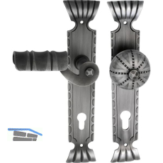 SCH�SSWENDER Wechselgarnitur TYROL - auf Schild PZ 88, Links, schwarz passiviert