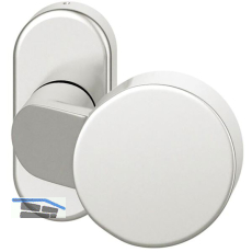 FSB T�rknopf 07 0809 - auf Rosette, verkr�pft, fest vernietet, silber eloxiert