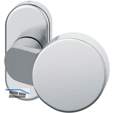 FSB FS-T�rknopf 07 0809 - auf Rosette, verkr�pft, fest vernietet, Edelstahl matt