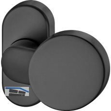 FSB FS-T�rknopf 07 0809 - auf Rosette, verkr�pft, fest vernietet, schwarz matt