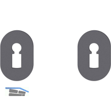 FSB Kleberosette 15 1721 BB, Aluminium schwarz matt