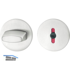 WC - Rosette 17 1735, � 55 mm, m. schwarzem Kunststoffschlitz, Aluminium